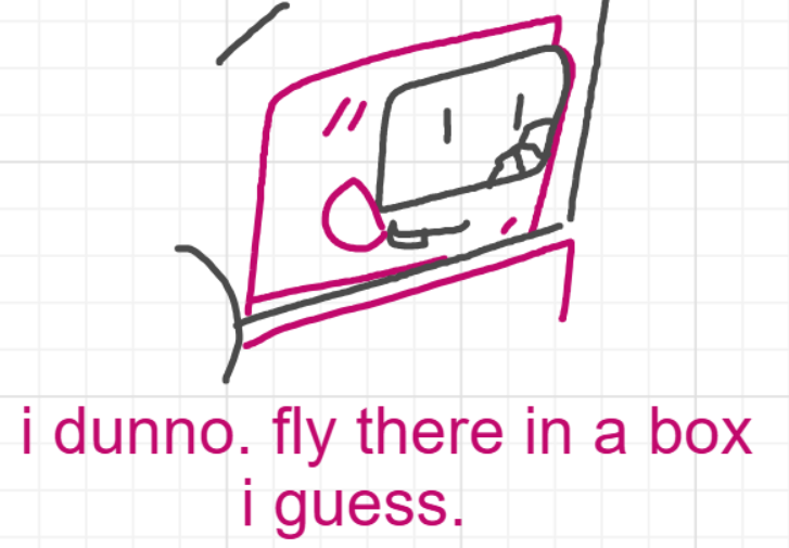 A panel from I've Been Everywhere, Man, episode nine of the Board Boards object show by Furretwalk/WalkingFurret.